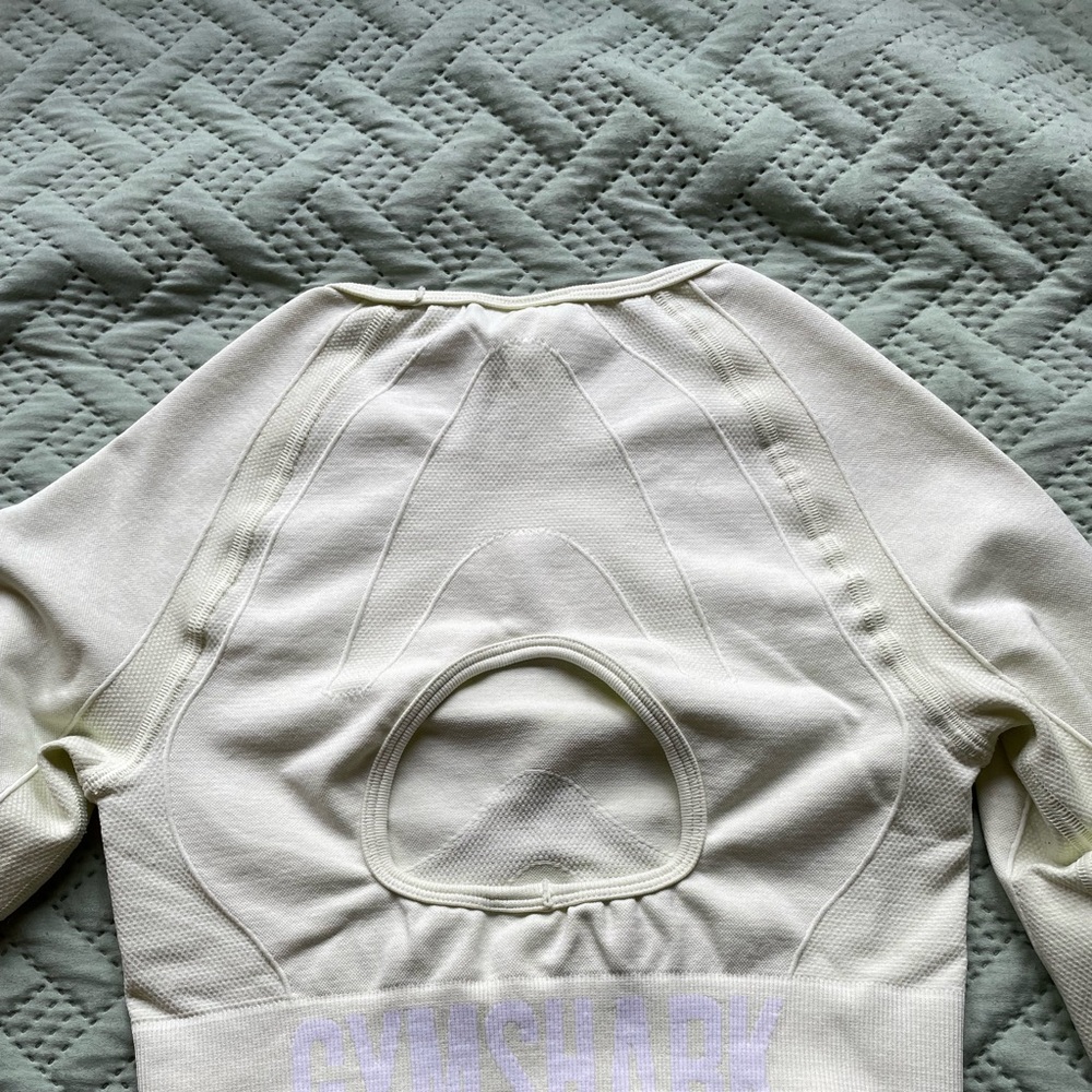 gymshark light green flex long sleeve cropped top